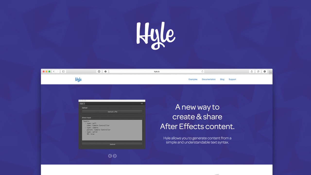 Image of project Hyle, une nouvelle façon de créer et de partager du contenu After Effects