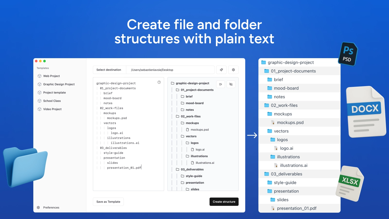 File Architect app interface